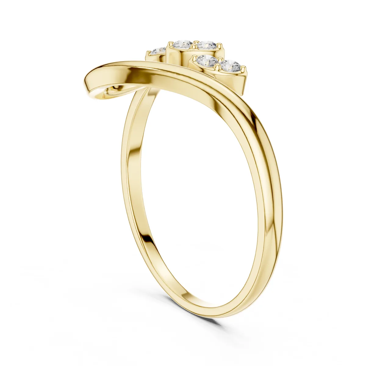 Vine Wrap Diamond Ring in yellow gold
