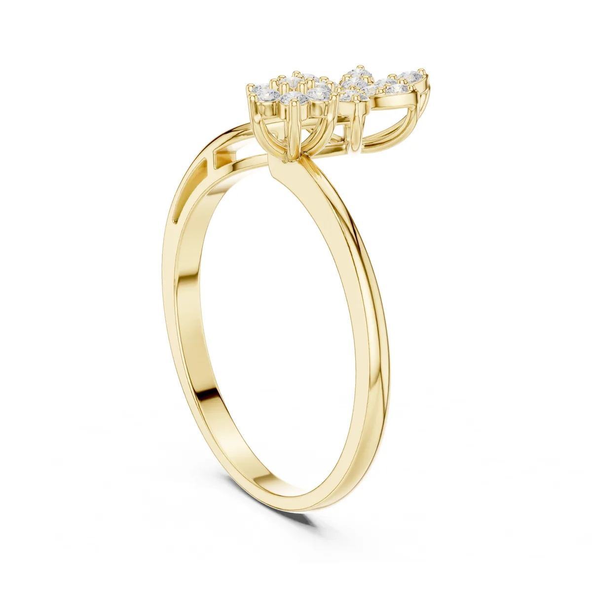Marquise Bloom Diamond Ring in yellow gold