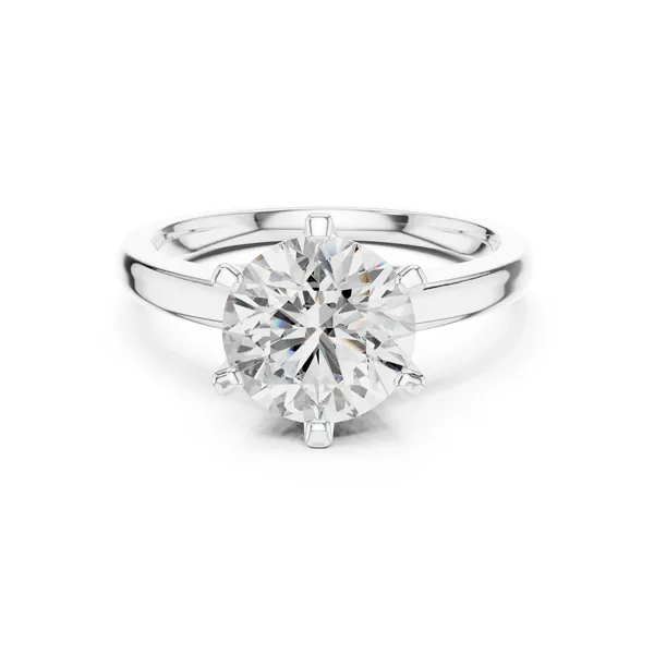 1.17 Ct Round Lab Grown Diamond Solitaire Engagement Ring in white gold