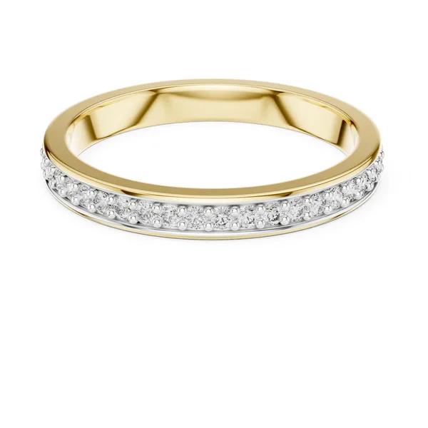 0.16 Ct Lab Grown Diamond Pave Band in yellow gold