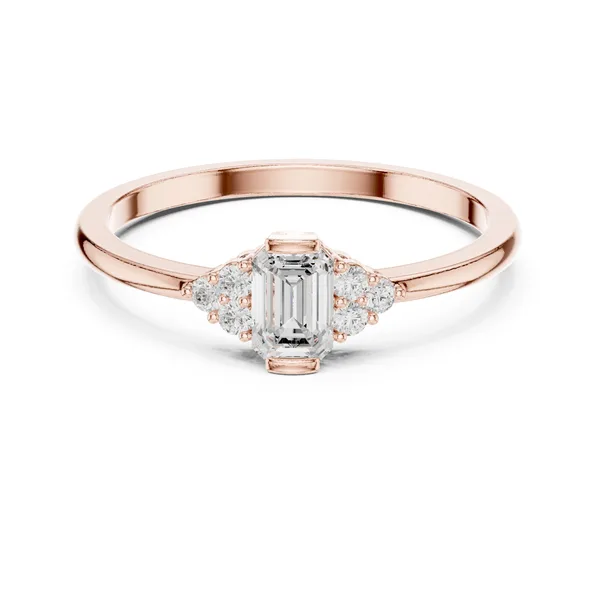 Pear Cluster Lab Grown Diamond Ring in rose gold