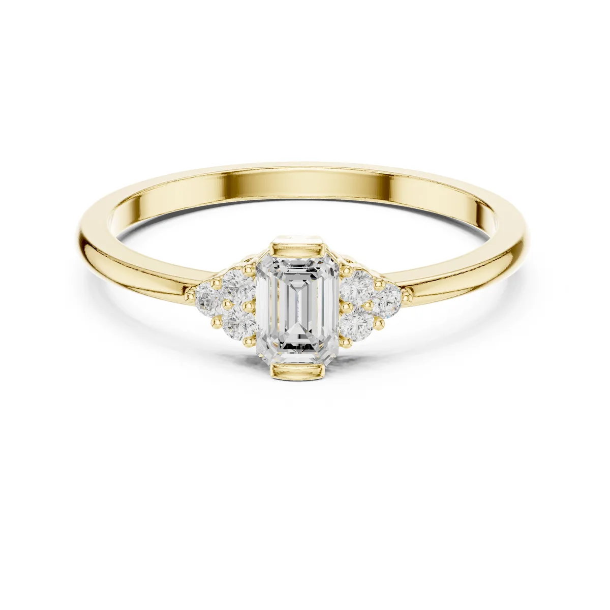 Pear Cluster Lab Grown Diamond Ring in yellow gold
