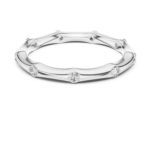 0.32 Ct Lab Grown Diamond Scattered Station Band in white gold