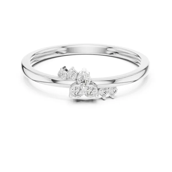 Crown Cluster Lab Grown Diamond Ring in white gold