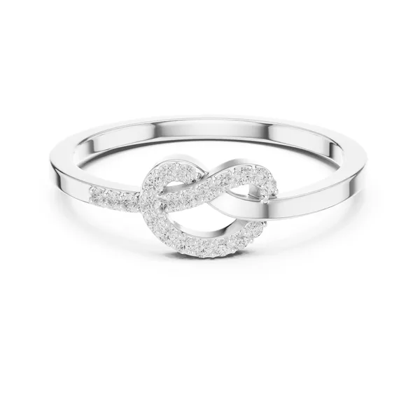 Love Knot Lab Grown Diamond Ring in white gold
